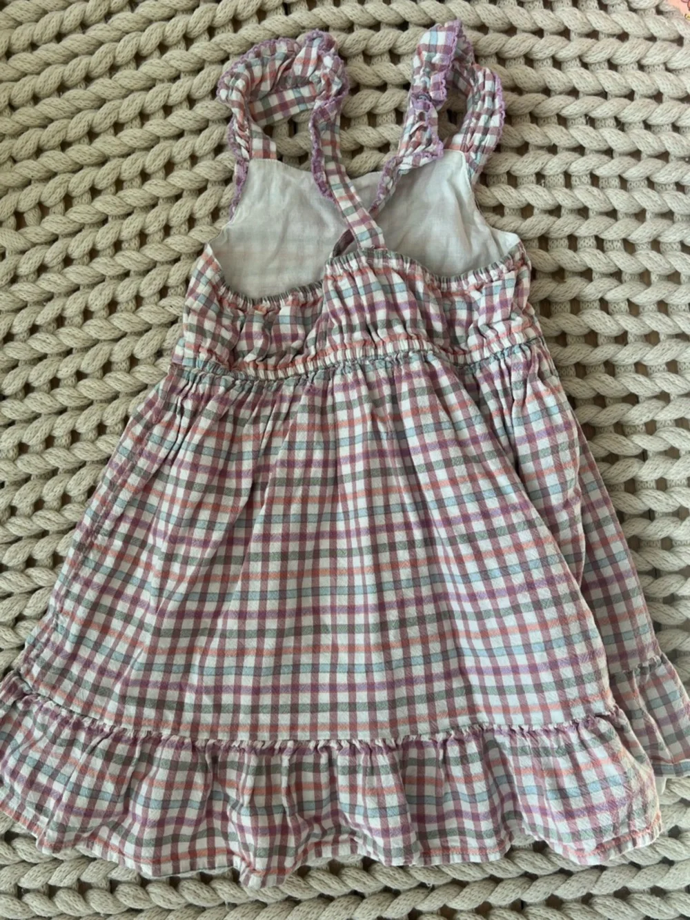 Cat & Jack 5t Girls Pink Plaid Ruffle Strap Dress